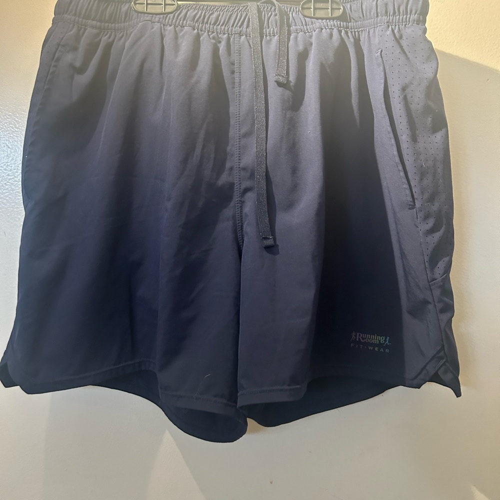 Men’s Navy Athletic Running Shorts with Drawcord